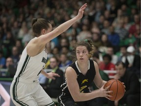 Huskies in action against Regina Cougars file photo. The Huskies are ranked as the No. 1 team in the country in the latest U Sports poll released on Jan 7, 2020.