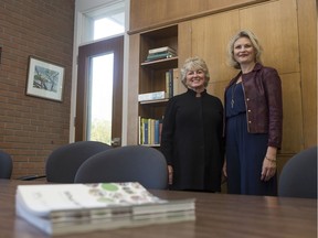 Saskatoon Public Library board chair Lisa Erickson, right, and library director Carol Cooley at the downtown library in Saskatoon, SK on Thursday, September 19, 2019.