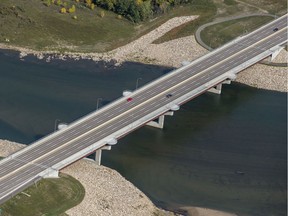 Saskatoon's Chief Mistawasis Bridge is seen in this aerial photo taken on Friday, September 13, 2019.