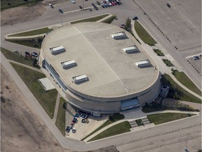 The SaskTel Centre arena and concert venue is seen in this aerial photo in Saskatoon, SK on Friday, September 13, 2019.