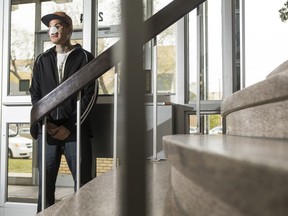 Curtis McKenzie, who signed a section 810 order after a statutory release from federal corrections in 2017, in the lobby of the StarPhoenix building in Saskatoon on Friday, October 4, 2019.