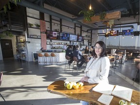 Aria Food and Spirits owner Jessica Litma in her new restaurant in Saskatoon, SK on Friday, October 11, 2019.