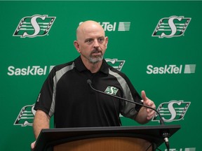 The Roughriders' Craig Dickenson is the CFL's coach of the year runner-up. Hamilton's Orlondo Steinauer received the award Thursday night.