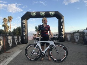 Meaghan Hackinen, an ultradistance cyclist from Saskatoon, won the women's solo 24-hour event at the 6-12-24 Hour World Time Trial Championships in Borrego Springs, Calif. on Nov. 1 and 2, 2019, covering 741 kilometres.