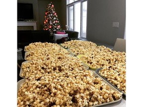 The secret to the Trask family poppycock recipe is to sift the popcorn at least three times to remove all the unwanted hulls and kernels.