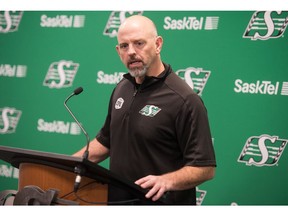 Saskatchewan Roughriders head coach Craig Dickenson addressed many issues while meeting with the media on Monday.
