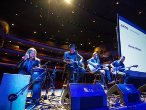 One Bad Son plays at a press conference held by the Canadian Academy of Recording Arts and Sciences (CARAS) and Saskatoon's Juno Host Committee on Nov. 19, 2019