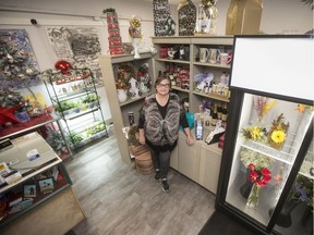 Ellie Richardson, longtime owner of Creative Compliments Gift Baskets & Flowers in Saskatoon, SK on Friday, November 15, 2019.