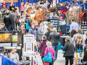 Craftsmen, artists, hobbiests, and other vendors display and sell their home-made products for thousands of shoppers during the 2019 Sundog Faire at Sasktel Centre, Nov. 30, 2019.