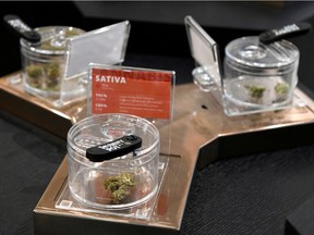 FILE PHOTO: Cannabis products on display.
REUTERS/Moe Doiron/File Photo