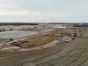 Oil spilled from a section of the Keystone pipeline is seen in Walsh County, North Dakota, U.S., November 8, 2019.  REUTERS/DroneBase