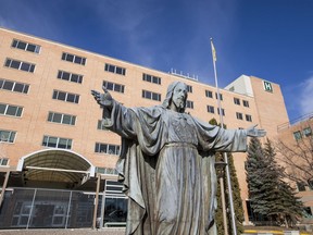 Overcapacity issues at Saskatoon's St Paul's Hospital, seen here in a photo taken Oct. 18, 2019, were raised during Wednesday's question period in the Saskatchewan legislature.