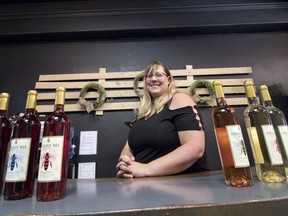 Crystal Milburn, along with her family, owns Prairie Bee Meadery. The family's orchards and beehives are near Caron, while a tasting room and retail shop is open seven days a week at 23B Main Street North in Moose Jaw. (Richard Marjan)