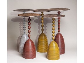 Tables by Michael Hosaluk is on display at the Ukrainian Museum of Canada.