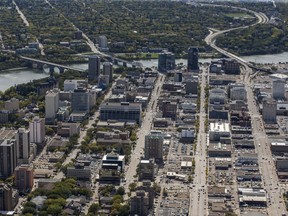 Downtown Saskatoon is seen in this aerial photo taken on Friday, September 13, 2019.