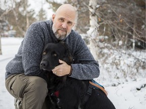 Paul de Groot with his dog Raven.