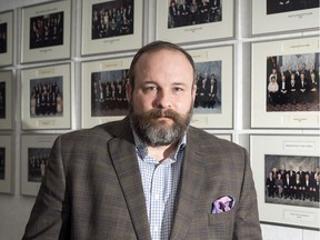 Maj. Jason Quilliam, Chief of Protocol, Government of Saskatchewan, in his office in Regina on Thursday, December 5, 2019.