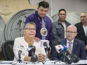 Ochapowace First Nation Chief Margaret Bear, left, says her community lost four men to suicide since September. (Saskatoon StarPhoenix/Liam Richards)