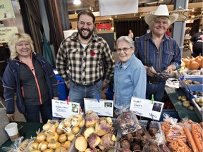 Some of the family members behind Simpkins Market Garden, which has been a mainstay at the Saskatoon Farmers' Market since 1976: L-R: Jennifer Lockie, Dixon Simpkins, Audrey Simpkins and Robert Simpkins.