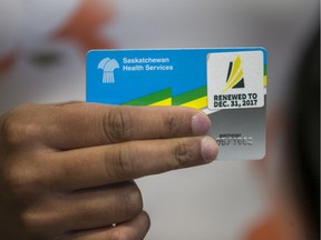 A Saskatchewan Health Services card. (Saskatoon StarPhoenix/Liam Richards)