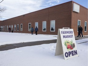 The Saskatoon Farmers' Market's new location on Koyl Avenue, shortly after it reopened in January.