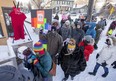 A crowd gathered despite the cold to take part in the Fourth Annual Women's March in Saskatoon, SK on Saturday, January 18, 2020.