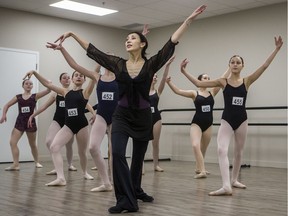 Former Principal Dancer with National Ballet of Canada Chan Hon Goh teaches a  junior class at Dance Saskatchewan in Saskatoon, Sask. on Jan. 27, 2020.