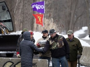 Visitors to the Kahnawake blockade come with coffee, food, firewood and other goods to keep the protesters on the tracks supplied with everything they need for a long standoff.