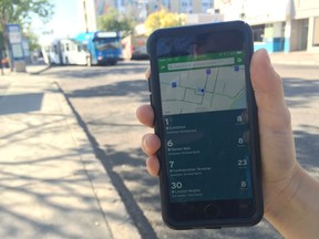 Saskatoon's new transit app allows people to track where their buses are. (Jonathan Charlton / Saskatoon StarPhoenix)