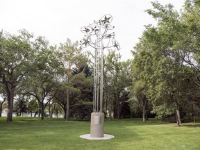 The Honouring Tree in Regina's Wascana Centre. Installed in 2011 near the Royal Saskatchewan Museum by the Saskatchewan African Canadian Heritage Museum board.