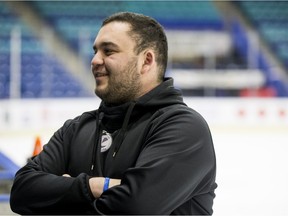 Saskatoon Blades equipment manager Riley "Chief" Kosmolak.