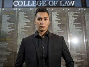 University of Saskatchewan law student Andre Bear, who decided to become a lawyer following farmer Gerald Stanley being acquitted in 22-year-old Colten Boushie's death on Feb. 9, 2018