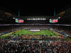 Singer Demi Lovato performs the national anthem prior to Super Bowl LIV between the San Francisco 49ers and the Kansas City Chiefs at Hard Rock Stadium on February 02, 2020 in Miami, Florida.