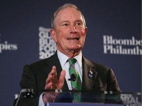 Former New York City mayor Michael Bloomberg speaks at the Bloomberg Global Business forum in New York, U.S., September 26, 2018.