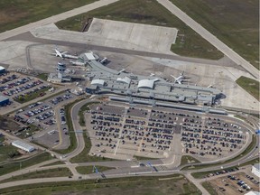 Saskatoon's John G. Diefenbaker International Airport is seen in this Sept. 13, 2019 aerial photo.