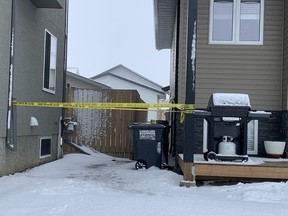 La maison au 550 Geary Crescent où Ally Moosehunter a été retrouvé mort à l'intérieur. (Photo Facebook)