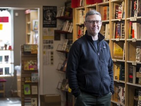 Peter Garden, owner of Turning the Tide bookstore, is offering free delivery in Saskatoon to those who order books online.