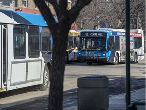 City of Saskatoon transit buses at the downtown bus mall in Saskatoon, SK on Thursday, March 19, 2020.
Saskatoon StarPhoenix / Liam Richards