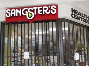 The Sangster's store at the Mall at Lawson Heights closed this week after a customer who came in told staff she had just returned from a trip outside of Canada with people who were ill. Photo uploaded March 20, 2020, submitted by Rheanne Haines.