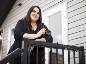 Amanda Zaki of A - Z Photography is participating in #thefrontstepproject, where she will photograph families on their front steps during this time of social distancing because of COVID-19.  Photo taken in  Saskatoon, SK on Wednesday, March 25, 2020.
Saskatoon StarPhoenix / Matt Smith