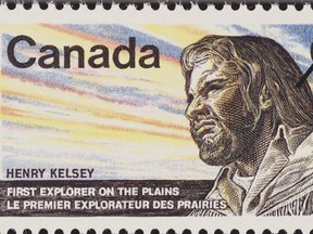 In 1970, on the 280th anniversary of Kelsey's inland trip, Canada Post honoured "the first explorer on the plains" with a six-cent stamp. LIBRARY AND ARCHIVES CANADA POS-000573.