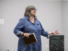 Yvette Nolan, director, during a rehearsal for the Ferre Play Theatre production of the play The Penelopiad in Saskatoon, Sept. 6, 2019.