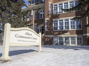 The Albert Community Centre in Saskatoon on April 2, 2020.