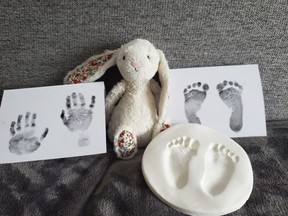 The bunny Paula Wildeman and her family received from Empty Arms after her baby was born still. Wildeman sleeps with the bunny every night.
Photo supplied by Paula Wildeman