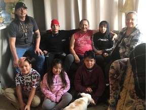 Wayne Thunderchild (centre) with his daughter, Raylene Dion, her husband, Craig, and their children this past Christmas. Thunderchild died from COVID-19 on April 4th.
Photo supplied by Raylene Dion