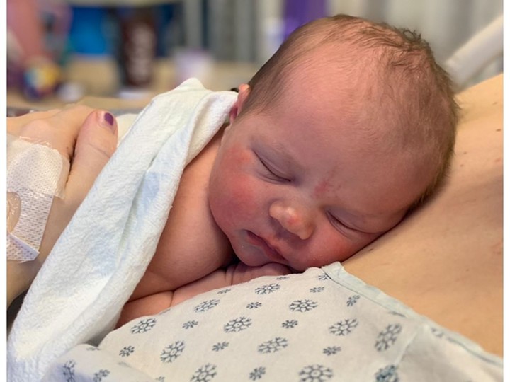  Sarah Hardy gave birth to her daughter, Kaiya Grace Hardy, during the COVID-19 pandemic on April 2, 2020. (Bren Hardy)