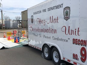 The Saskatoon Fire Department was called to a Canada Post facility on the 800 block of 51st Street in Saskatoon, Sask. on April 29, 2020.