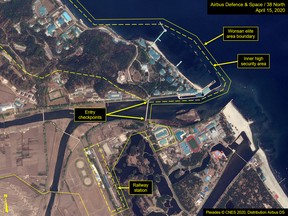 North Korean leader Kim Jong Un's Wonsan complex is seen in a satellite image taken over Wonsan, North Korea on April 15, 2020.