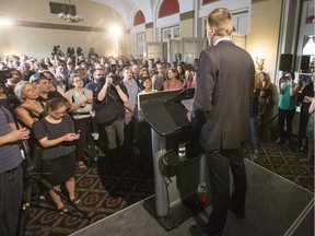 Charlie Clark, with handshakes and lots of hugs from supporters, announced his  bid for mayor during a packed event at the Bessborough Hotel, Wednesday, May 18, 2016.
