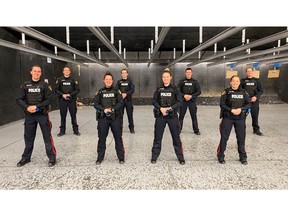 The Saskatoon Police Service's eight new constables.